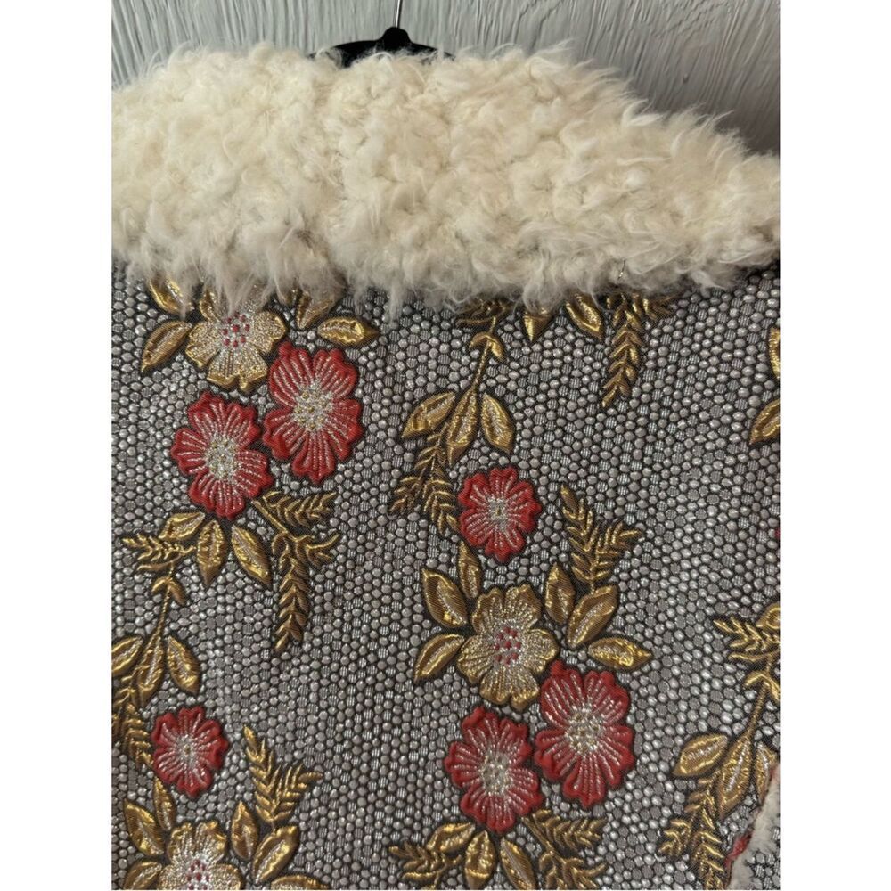 Johnny Was Biya Quarda Floral Faux Shearling Hooded Jacket Size M - Picture 10 of 16